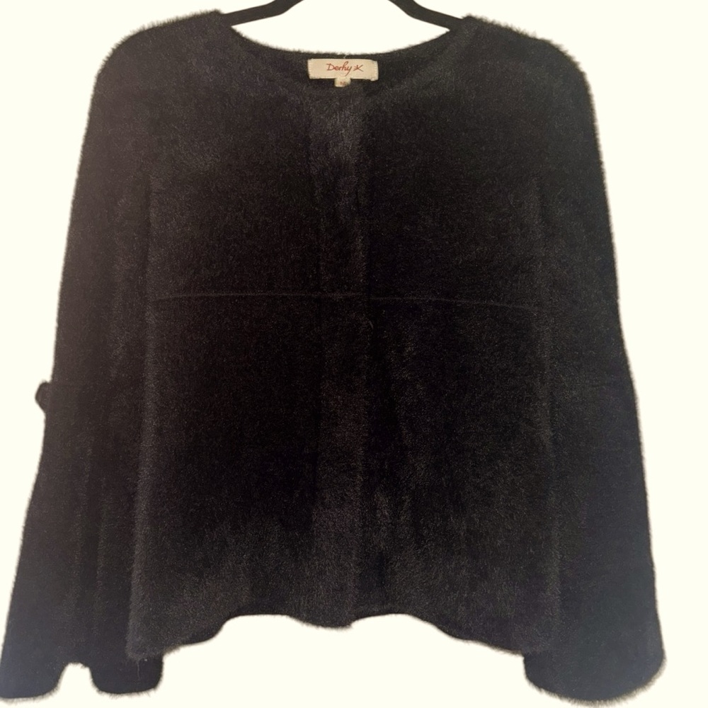 Dehry black fuzzy cardigan